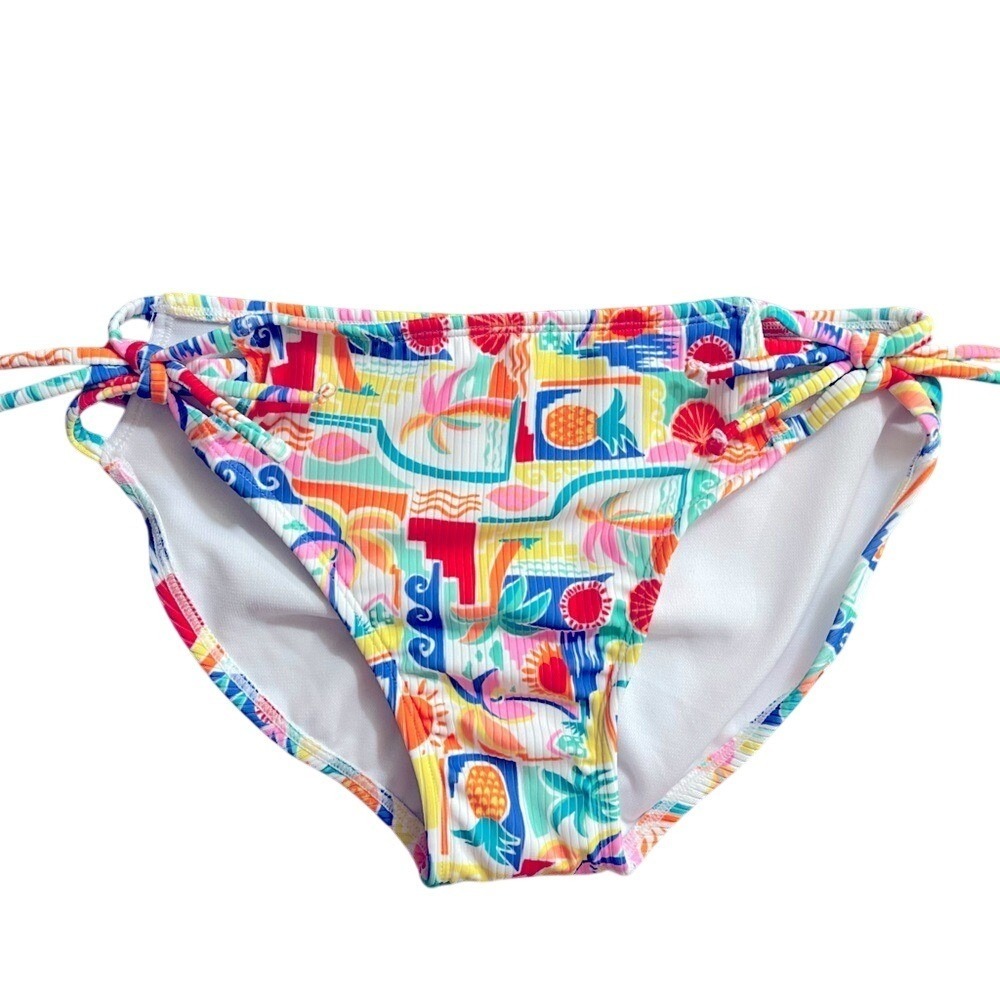 Art Class Tropical Beach Bikini Swim Bottom Girls XL 14 Colorful NWT